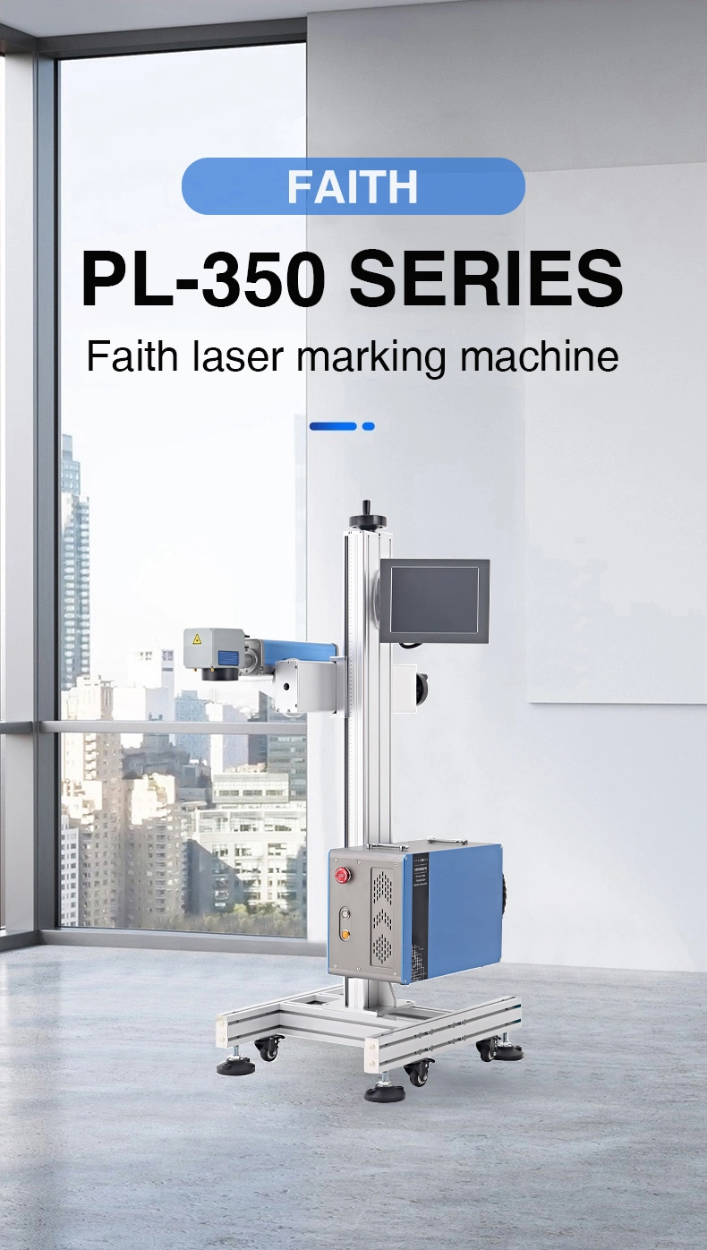 20W Fiber Fly Flying Laser Marking Machine for Power Bank Box Date Number Printing