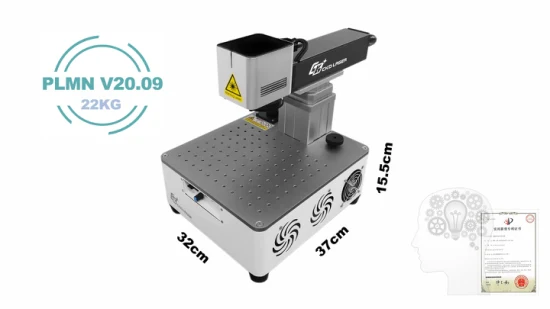 Tragbare E-Focus Farbfaserlaser-Galvo-Gravur-Markierungsmaschine für Metall-Namensschilder, Ausweise, PVB, PC-Logo, Kunststoffdruck, Datumsdrucker